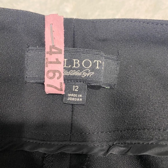 Talbots Heritage Black Dress Pants Women's Size 12 Satin Tux Waistband - Picture 9 of 12